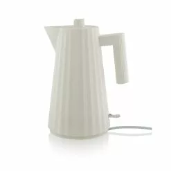 Alessi Electric Kettle Plissé, White