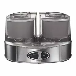 Cuisinart Duo Ice Cream Machine 2x1 L, Steel Grey