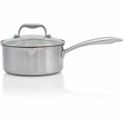 EGO Saucepan With Glass Lid 1,5 L, Stainless Steel