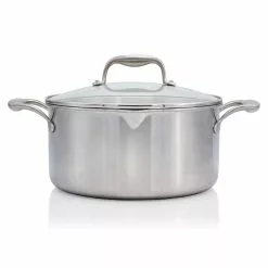 EGO Saucepan With Glass Lid 5 L, Stainless Steel