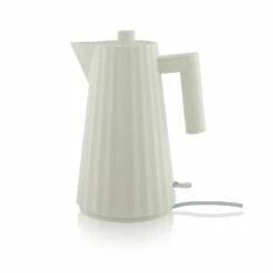 Alessi Electric Kettle Plissé, White