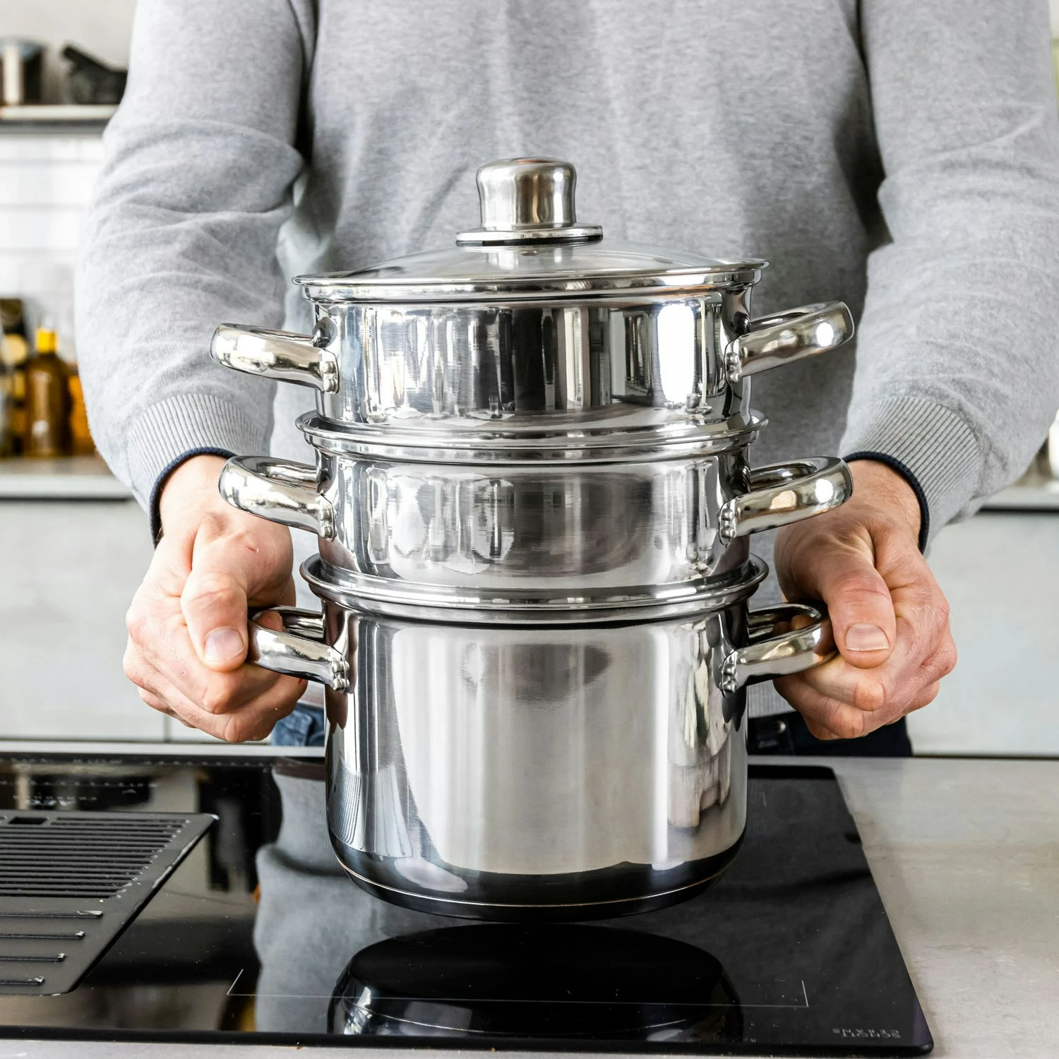 Kitchen Craft Three Tier Höyrystin, 4 Palaa, 22 Cm - Image 4