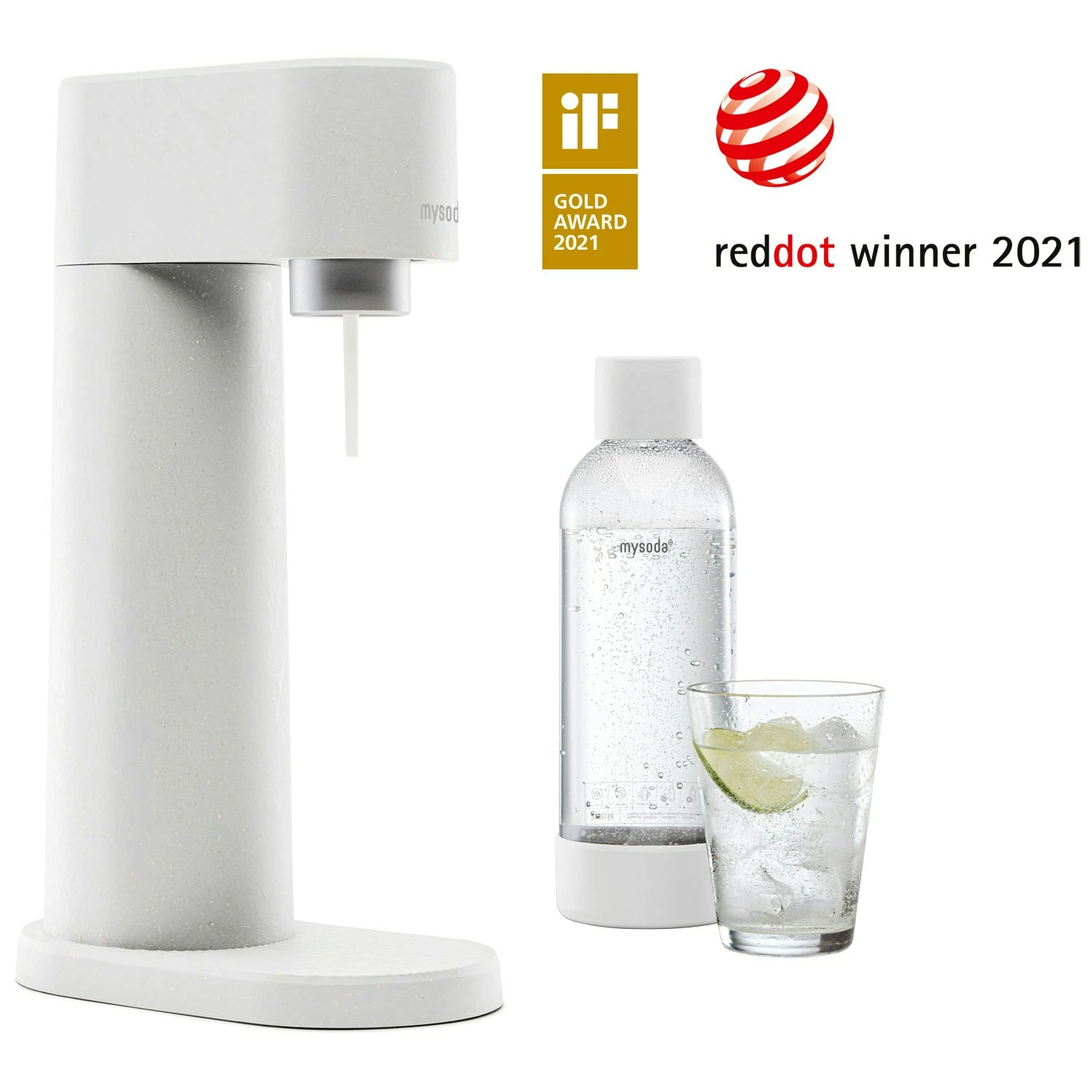 Mysoda Woody Hiilihapotin, Valkoinen - Image 2